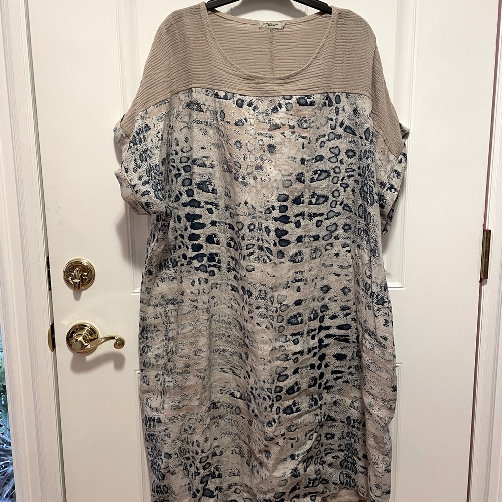 Lingo L’Arno Italian made linen dress 2X